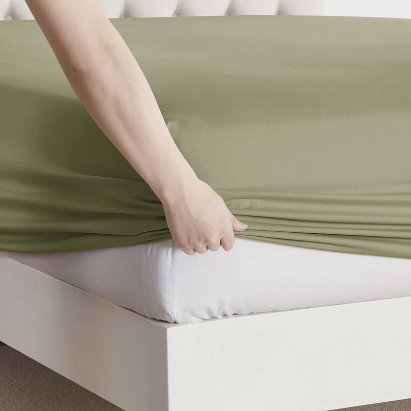 Clara Clark RV Queen Sheets, 6 Piece RV Sheets Set - Hotel Luxury Sheets for RV Bunks, Super Soft Bedding Set, Short Queen,Sage Green - Image 2
